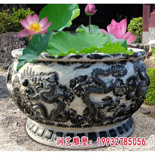 石雕大鱼缸 西藏花岗岩鱼缸雕塑生产厂家